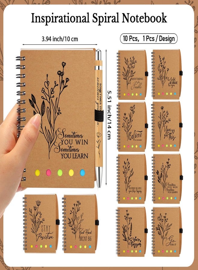 Watersay Valentines Employee Coworkers Gifts Bulk for Office Inspirational Notebooks with Thank You Pens Christmas Team Staff Appreciation Gifts for Adults Women Men(10 Set) - Image 2